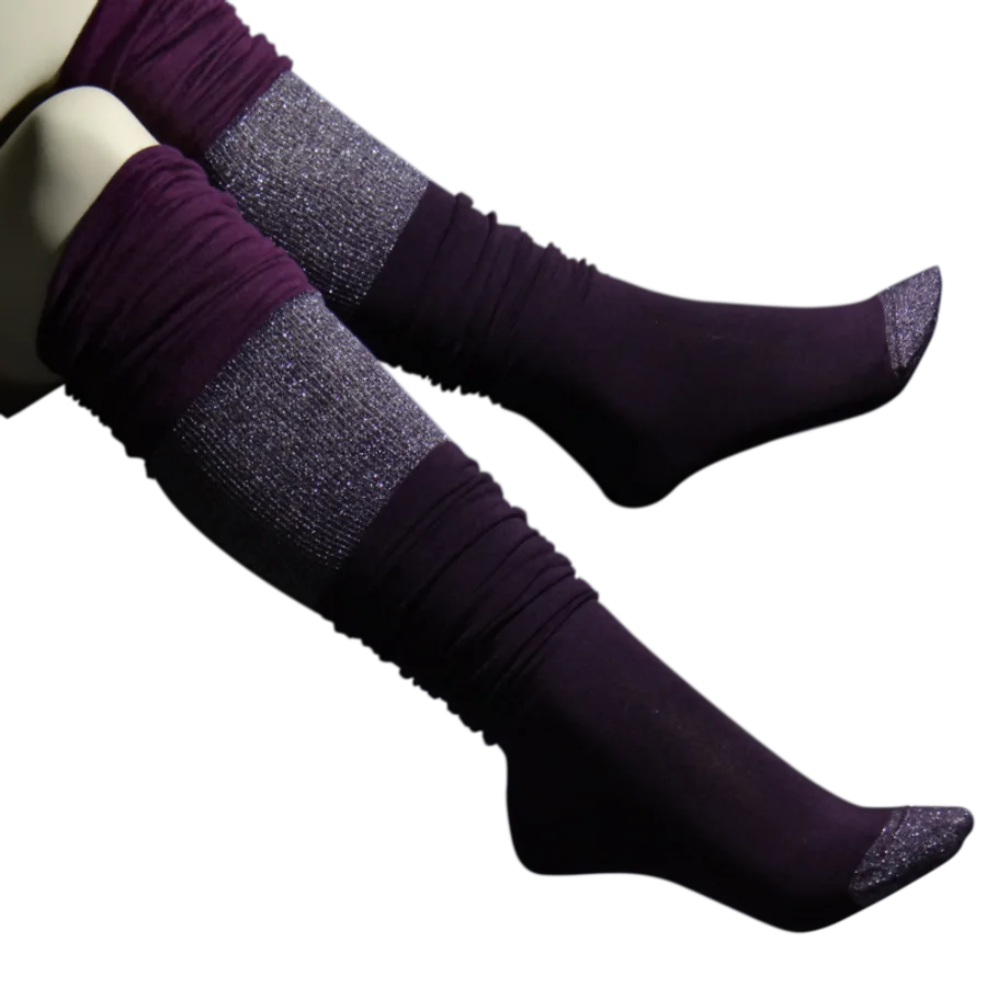 Lurex Slouch Knee-High from the Sample Socks Knee High collection