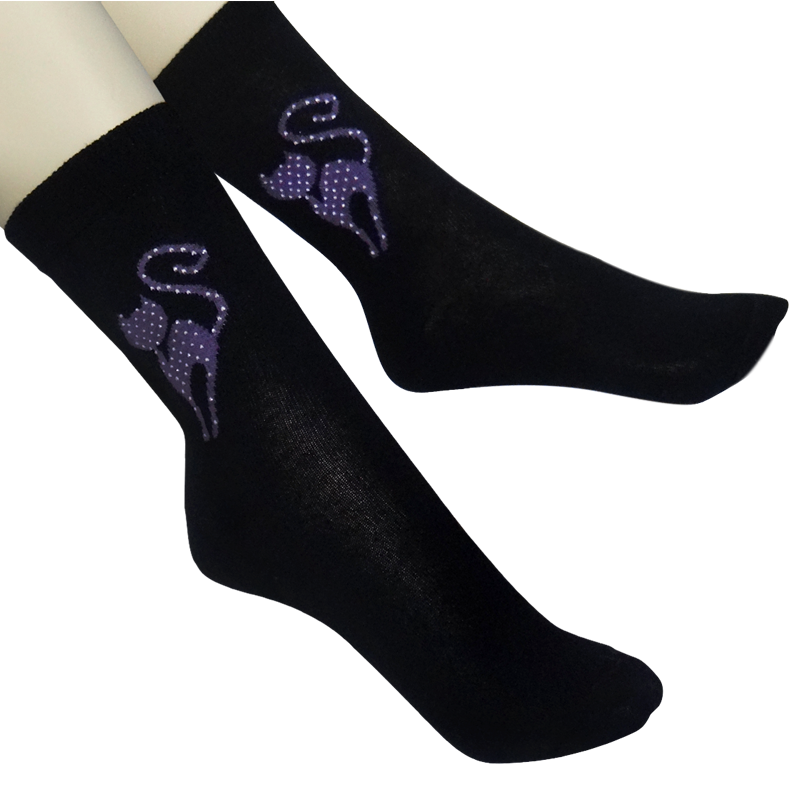 Cat Motif Dress Sock from the Sample Socks Trendy collection