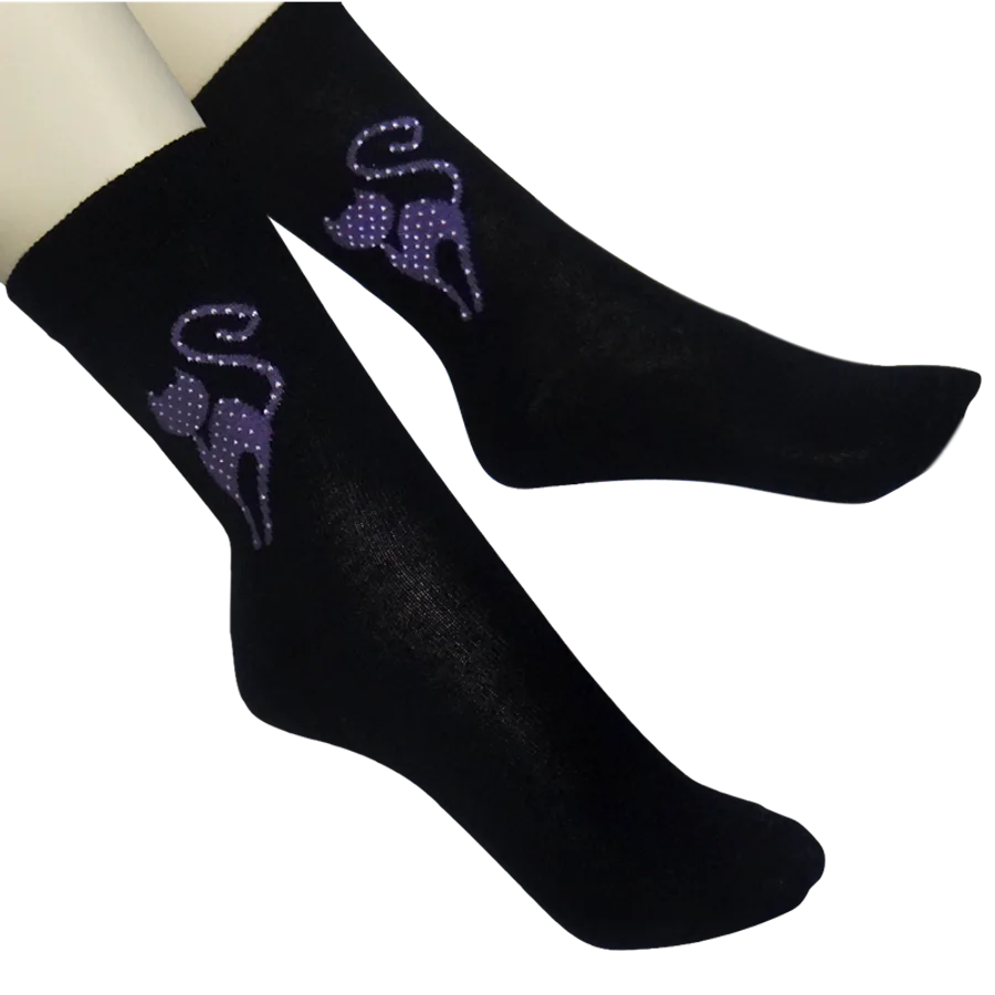 Cat Motif Dress Sock from the Sample Socks Trendy collection