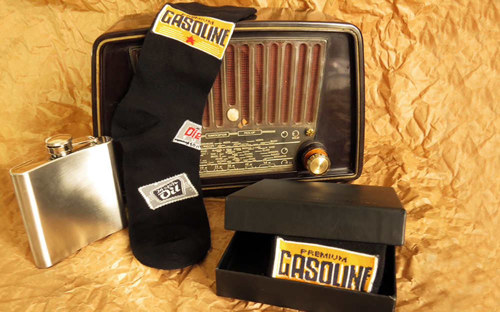 Custom embroidered socks and branded presentation